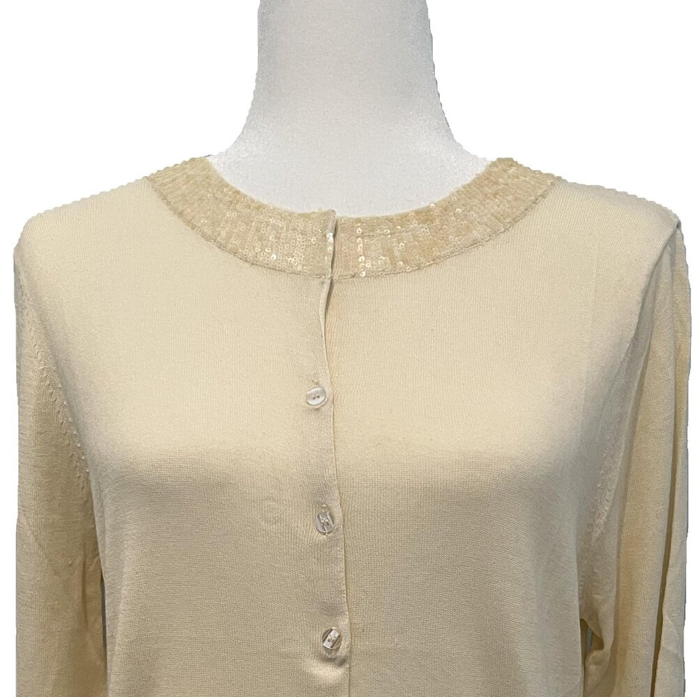 GARNET HILL | Sequin Neck Sweater